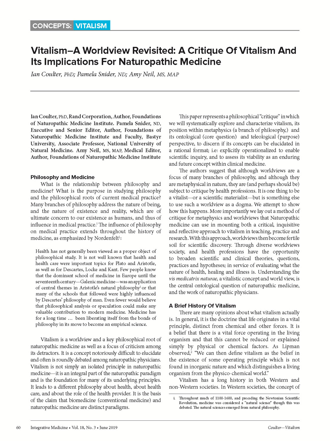 Vitalism article cover