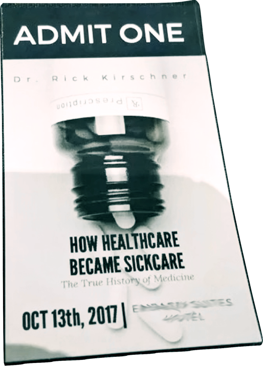 Ticket graphic for How Healthcare Became Sickcare